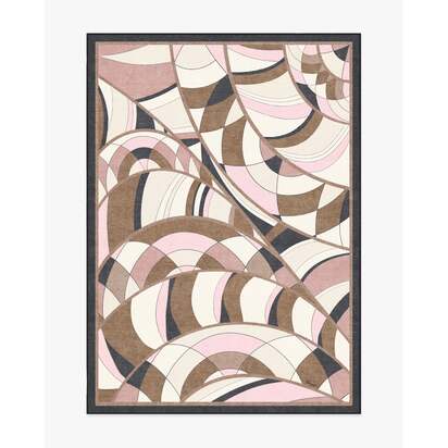 Portobello Road Soft Pink & Black Rug by RIXO - 150 x 215 cm - All-In-One Rug