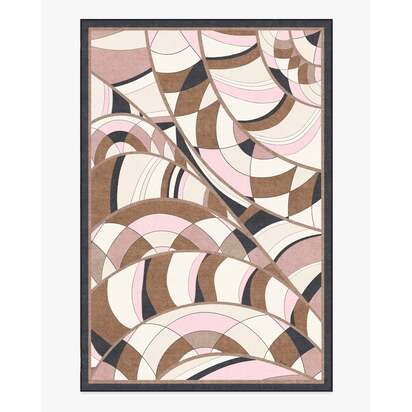 Portobello Road Soft Pink & Black Rug by RIXO - 200 x 290 cm - All-In-One Rug