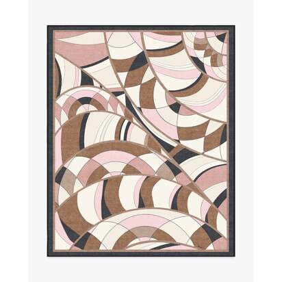 Portobello Road Soft Pink & Black Rug by RIXO - 245 x 305 cm - All-In-One Rug