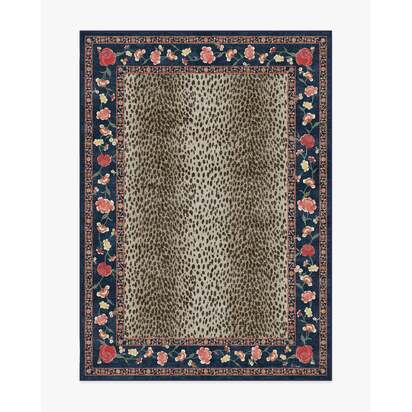 Kensington Sapphire & Brown Rug by RIXO - 150 x 215 cm - All-In-One Rug