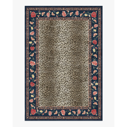 Kensington Sapphire & Brown Rug by RIXO - 185 x 275 cm - All-In-One Rug