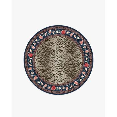Kensington Sapphire & Brown Rug by RIXO - 185 Round cm - All-In-One Rug