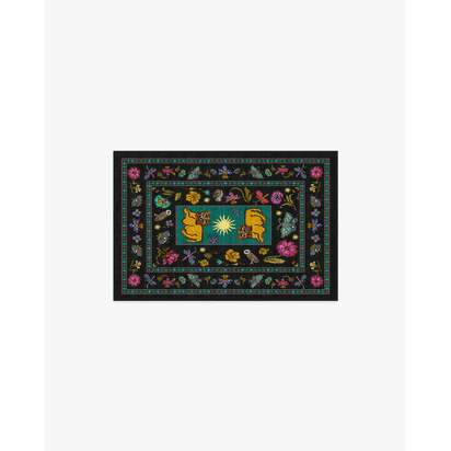 Lion’s Cub Charcoal Multicolour Rug by RIXO - 60 x 90 cm - All-In-One Rug