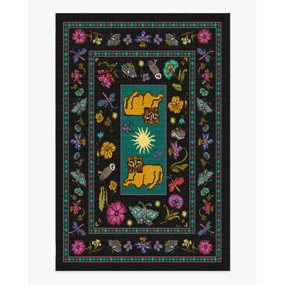 Lion’s Cub Charcoal Multicolour Rug by RIXO - 185 x 275 cm - All-In-One Rug