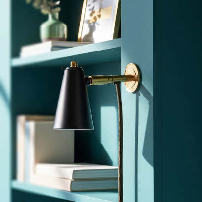 Nook wall light in black