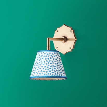 Single Insignia rechargeable wall fitting in antique brass