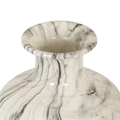 Marble Effect Squat Vase