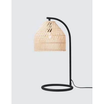 MADE Java Rattan Overreach Table Lamp, Natural
