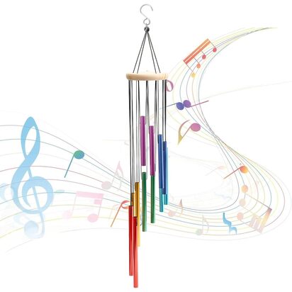  Wind Chimes, Wind Chimes for Garden with 12 Aluminum Tubes Colorful