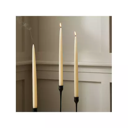 Neptune Nightingale Tapered Dinner Candles, Pack of 4, Calico Calico | H35.50 x W2 x D2cm