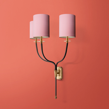 Triple Besidem wall fitting in antique brass