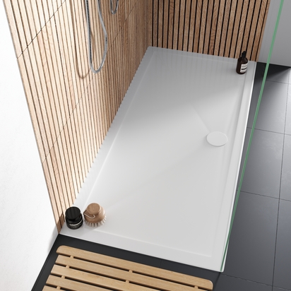 Harbour 28mm Luxury Stone Rectangular Shower Tray - 1200x900