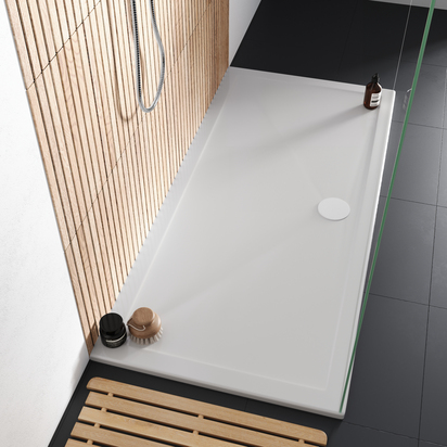 Harbour 28mm Luxury Stone Rectangular Shower Tray - 900x800