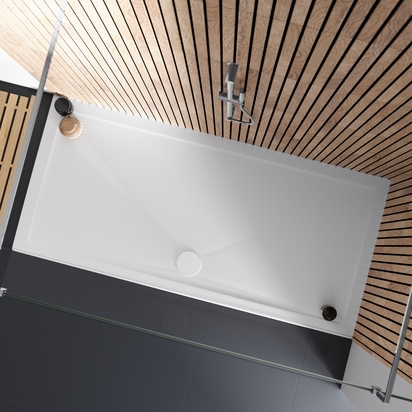 Harbour 28mm Luxury Stone Rectangular Shower Tray - 900x760