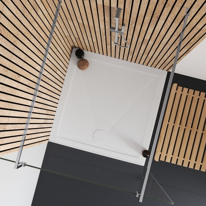 Harbour 28mm Luxury Stone Square Shower Tray - 800 x 800