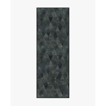 Kavi Mosaic Charcoal Rug - 75 x 215 cm - All-In-One Rug