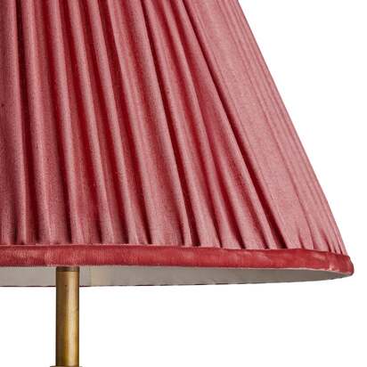 20cm empire shade in currant silk with velvet tape