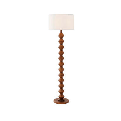 Trezza Walnut Effect Floor Lamp