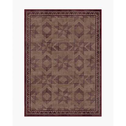 Louisa Brown & Burgundy Rug - 150 x 215 cm - All-In-One Rug