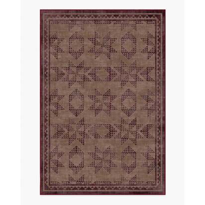 Louisa Brown & Burgundy Rug - 200 x 290 cm - All-In-One Rug