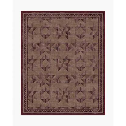 Louisa Brown & Burgundy Rug - 245 x 305 cm - All-In-One Rug