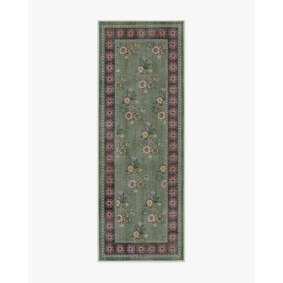 Pennywood Green & Pink Rug - 75 x 215 cm - All-In-One Rug