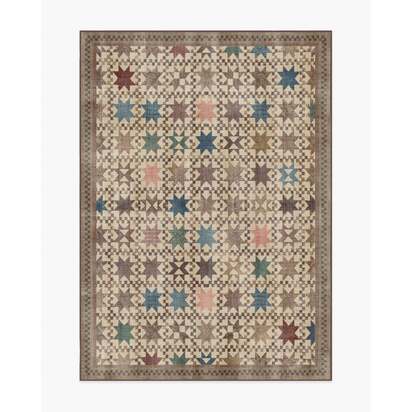 Calloway Brown Multicolour Rug - 150 x 215 cm - All-In-One Rug