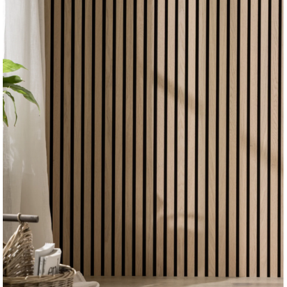 SlatWall Acoustic Washed Oak Panel