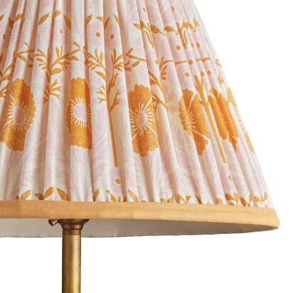 16cm empire printed cotton shade in pink 'Poppies' by Ellen Merchant