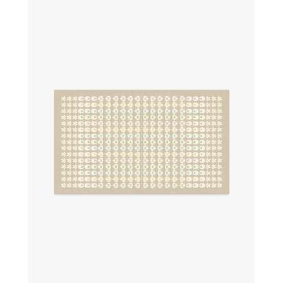 Ditzy Daisy Neutral Rug - 90 x 150 cm - All-In-One Rug