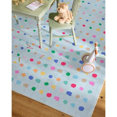 Jelly Dot Blue Rug - 150 x 215 cm - All-In-One Rug