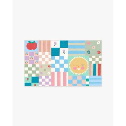 Hello Sunshine Patchwork Multicolour Rug - 90 x 150 cm - All-In-One Rug