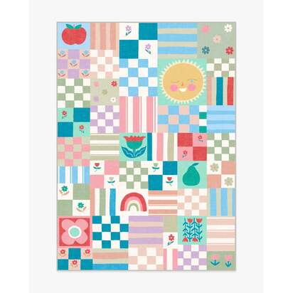 Hello Sunshine Patchwork Multicolour Rug - 150 x 215 cm - All-In-One Rug