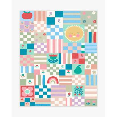 Hello Sunshine Patchwork Multicolour Rug - 245 x 305 cm - All-In-One Rug