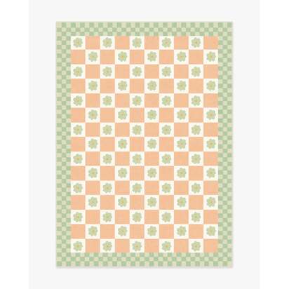Mini Daisy Chequerboard Pink Rug - 150 x 215 cm - All-In-One Rug