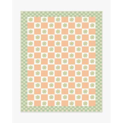 Mini Daisy Chequerboard Pink Rug - 245 x 305 cm - All-In-One Rug