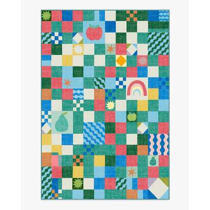 Big Apple Patchwork Multicolour Rug - 185 x 275 cm - All-In-One Rug