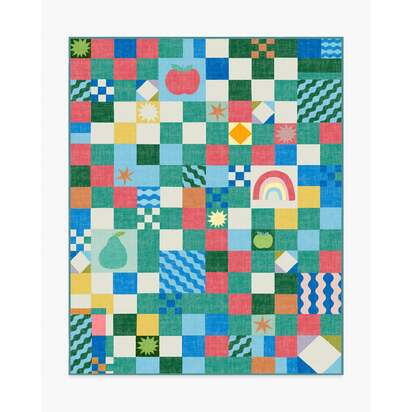 Big Apple Patchwork Multicolour Rug - 245 x 305 cm - All-In-One Rug