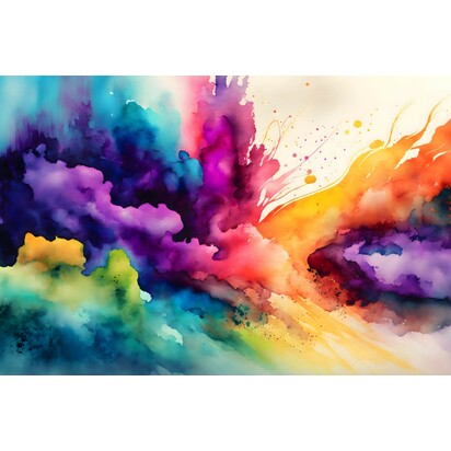 Rainbow Explosion Mural