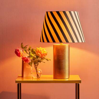 Barnes table lamp in antique brass finish