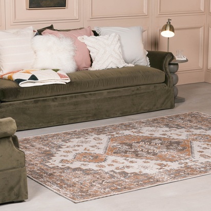 Brown Chenille Rug 170x120cm
