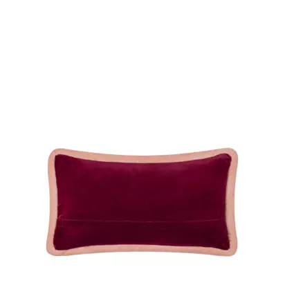 MADE Huxley Cushion, Olive/Maroon Green Maroon | 30 x 50cm
