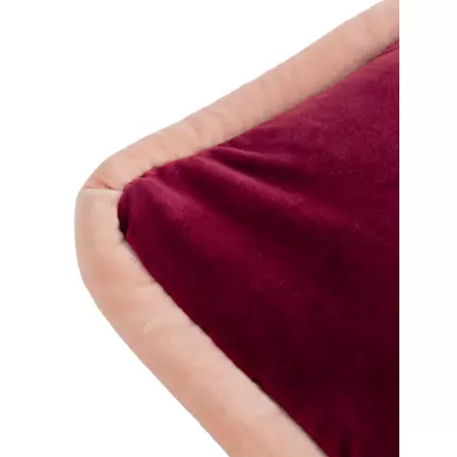 MADE Huxley Cushion, Olive/Maroon Green Maroon | 30 x 50cm