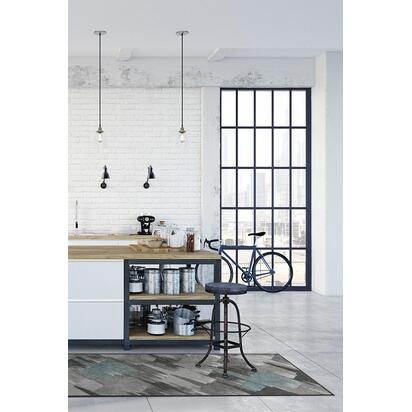 Rogue Squadron Dark Teal Flatwoven Rug - 150 x 215 cm - Rug + Cushioned Pad System