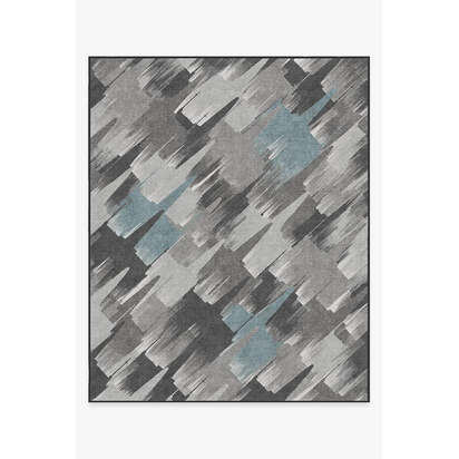 Rogue Squadron Dark Teal Flatwoven Rug - 245 x 305 cm - Rug + Cushioned Pad System