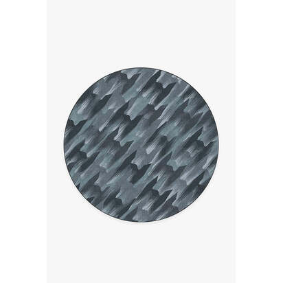 TIE Fighter Houndstooth Blue Flatwoven Rug - 185 Round cm - Rug + Pad System