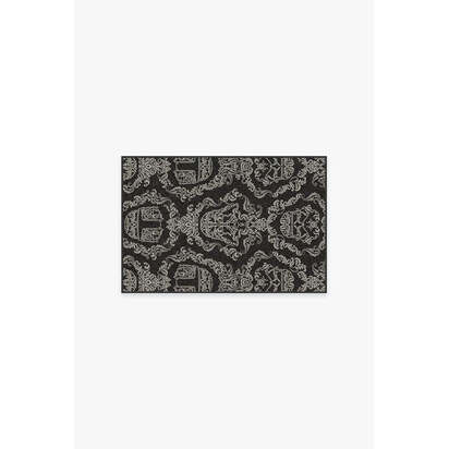 Dark Side Damask Charcoal Rug - 60 x 90 cm - All-In-One Rug