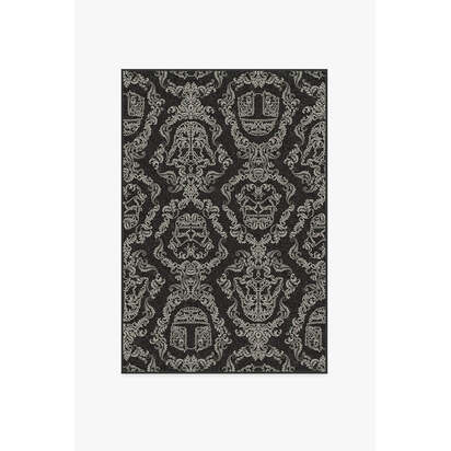 Dark Side Damask Charcoal Rug - 120 x 185 cm - All-In-One Rug