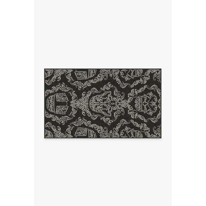 Dark Side Damask Charcoal Rug - 150 x 215 cm - All-In-One Rug