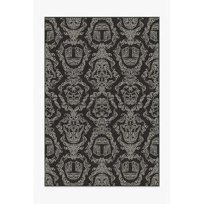Dark Side Damask Charcoal Rug - 185 x 275 cm - All-In-One Rug